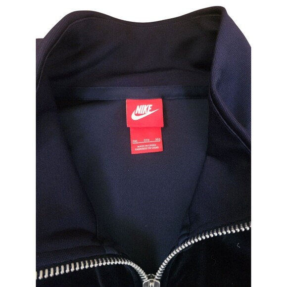 Nike Velour Track Jacket Mens Size 3X Sportswear Midnight Hip Hop Travel Relaxed - Picture 4 of 6